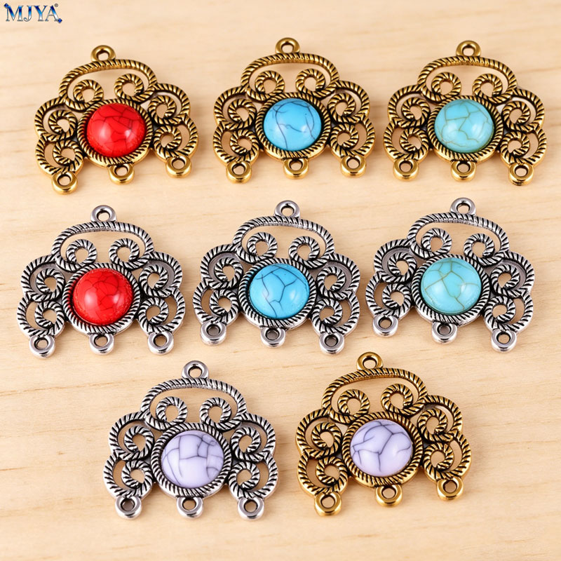 Vintage Collectible Item - MJYA 5 adet/grup Vintage Alaşım Turkuaz