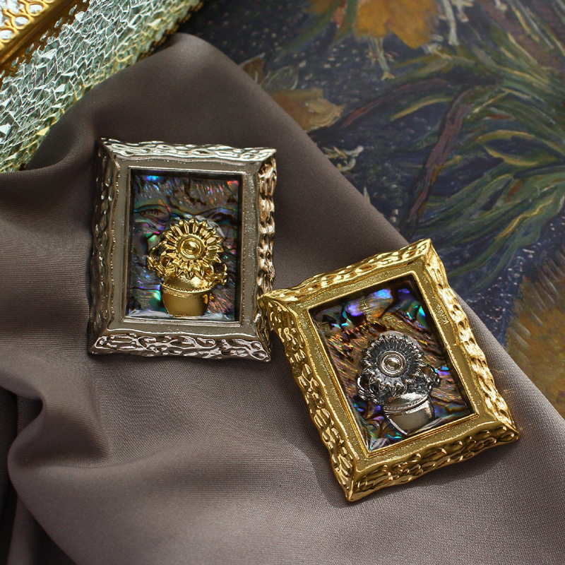 Vintage Collectible Pins - Muylinda Vintage Van Gogh ayçiçeği broş