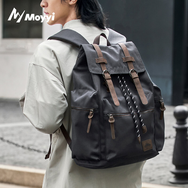 Vintage Zipper - MOYYI 27L Büyük Kapaklı Sırt Çantası