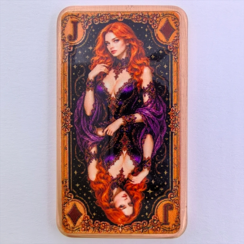 Vintage Collectible Playing Cards - 1oz .999 Saf Bakır Çubuk Poker