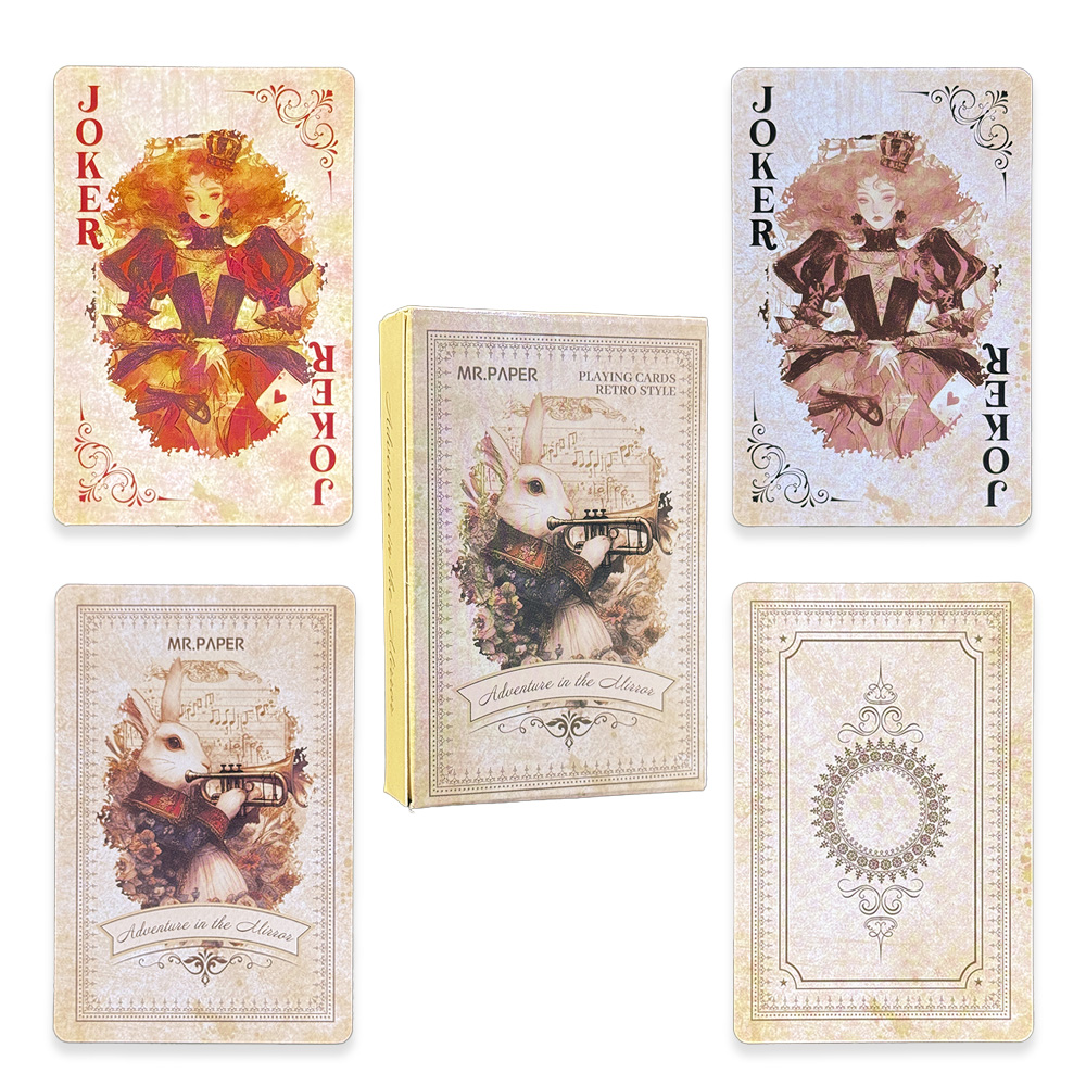 55 adet Alice in Wonderland oy - Vintage Collectible Playing Cards incelemesi ve fiyatı