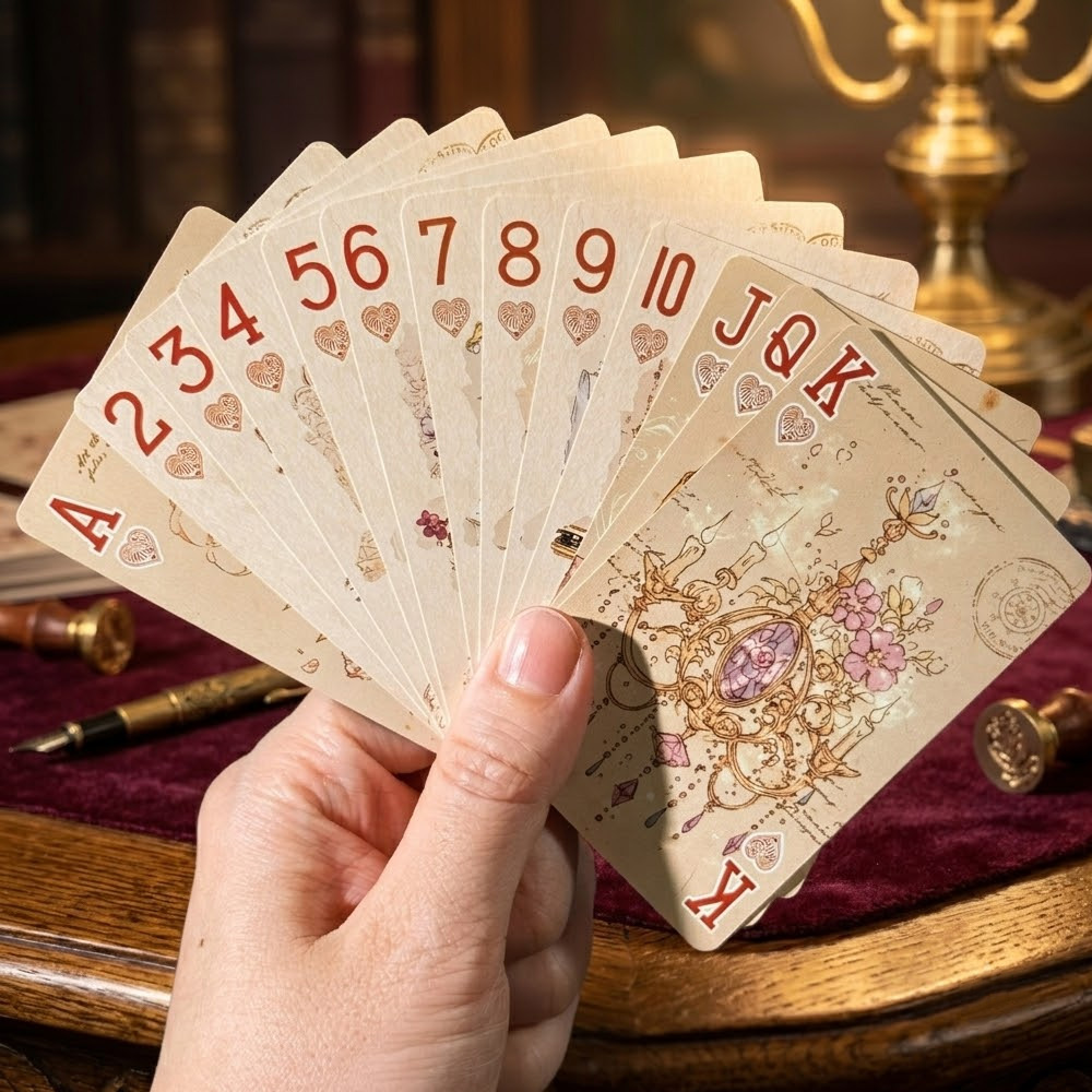 55 adet Vintage Estetik Oyun K - Vintage Collectible Playing Cards incelemesi ve fiyatı