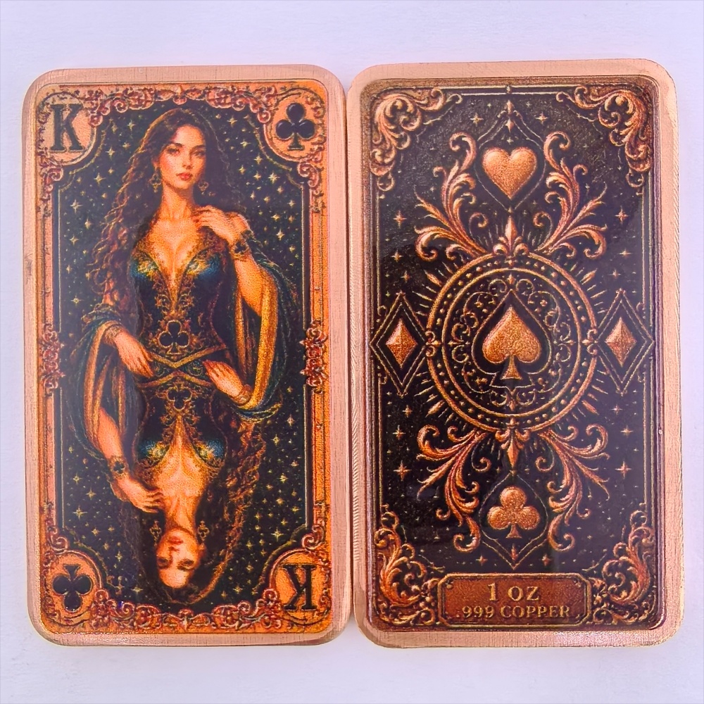 1oz .999 Saf Bakır Çubuk Poker - Vintage Collectible Playing Cards incelemesi ve fiyatı