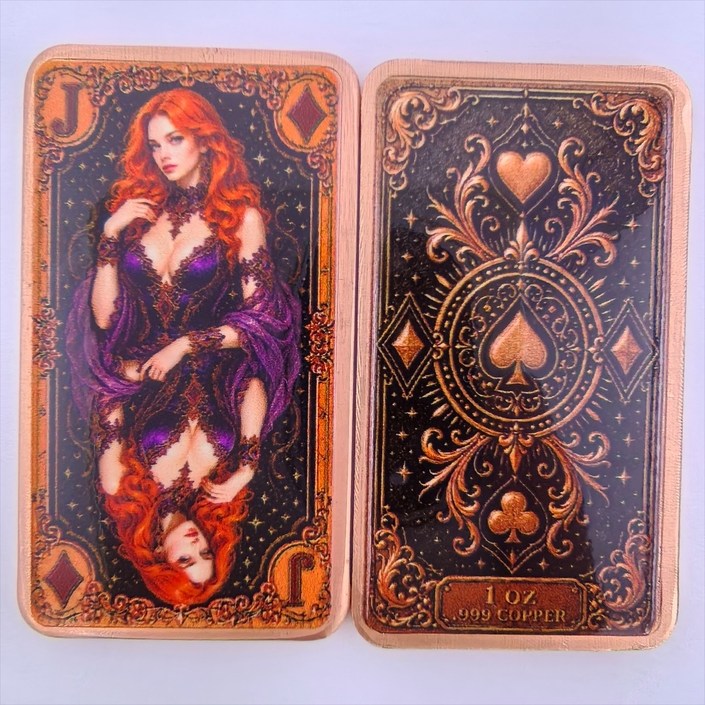 1oz .999 Saf Bakır Çubuk Poker - Vintage Collectible Playing Cards incelemesi ve fiyatı